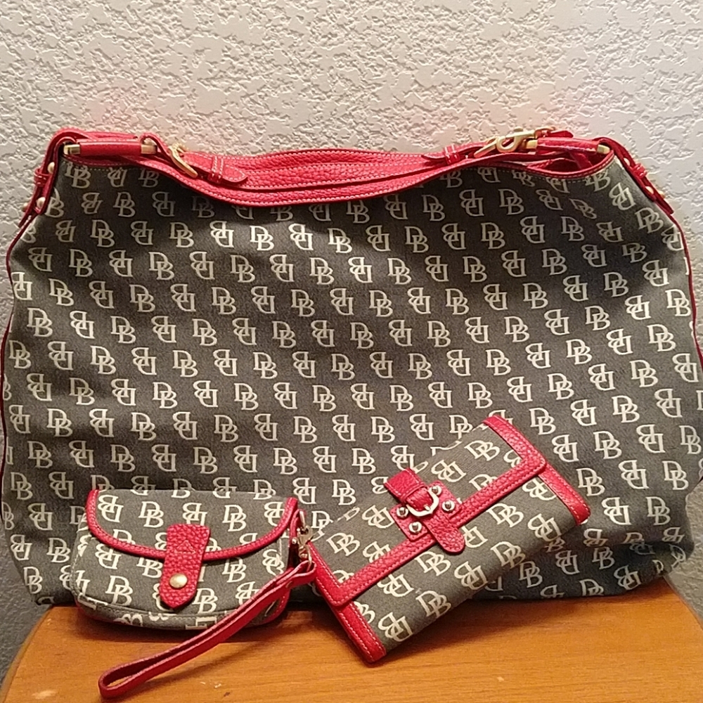 Dooney & Bourke Shoulder Bag, Wallet, & Wrist Flap